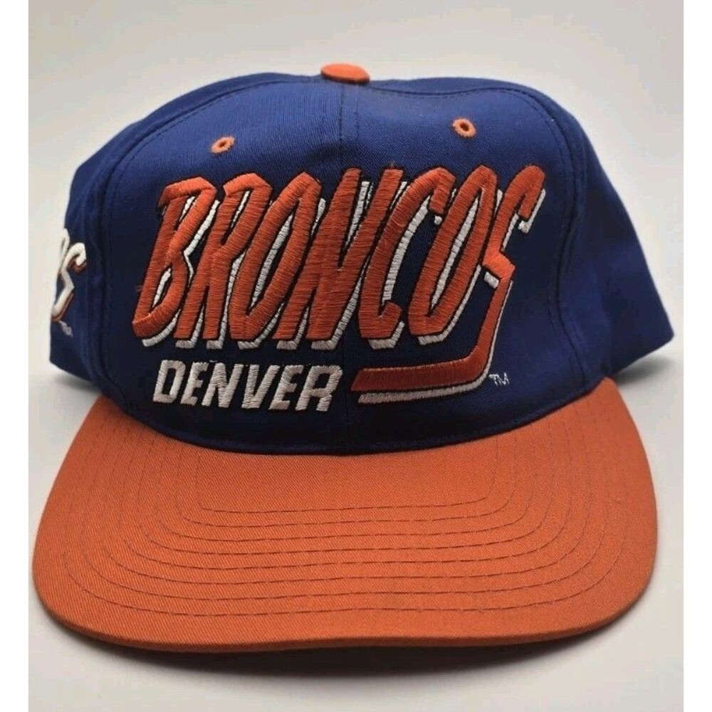 Vintage 90s Denver Broncos AJD NFL Script Snapback Hat NFL Throwback